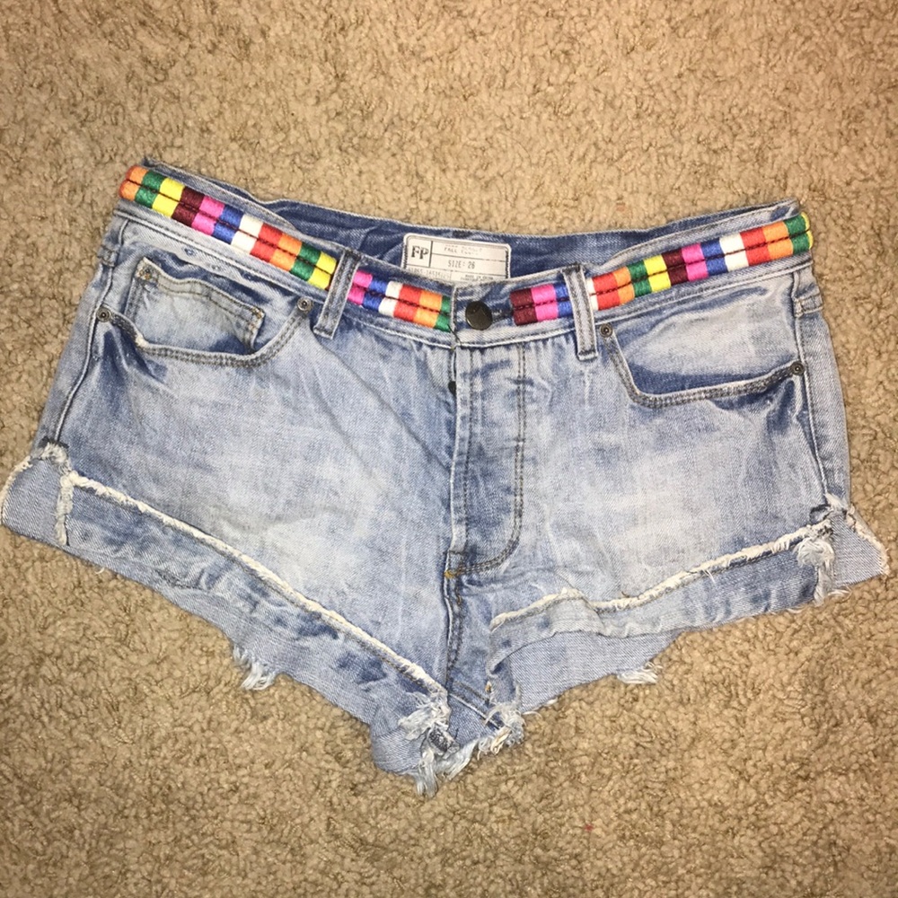 Free People Denim Shorts! 🌈